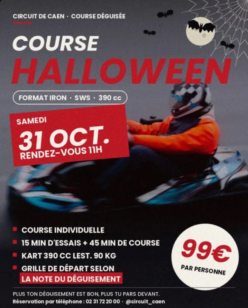 Affiche de la course Halloween du Circuit de Caen, samedi 31 octobre à 11 h